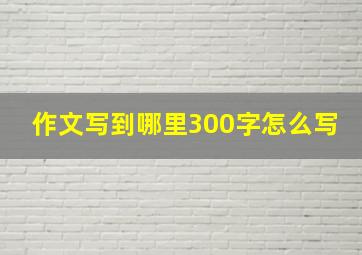 作文写到哪里300字怎么写