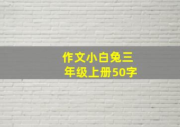 作文小白兔三年级上册50字