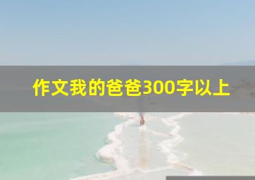 作文我的爸爸300字以上