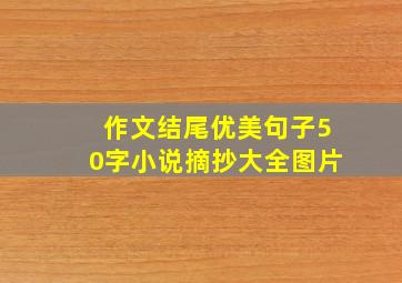 作文结尾优美句子50字小说摘抄大全图片