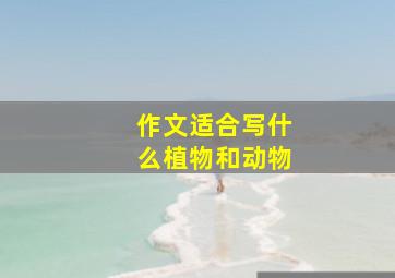 作文适合写什么植物和动物