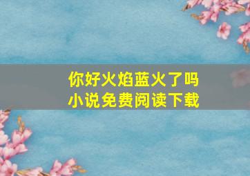 你好火焰蓝火了吗小说免费阅读下载