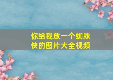 你给我放一个蜘蛛侠的图片大全视频