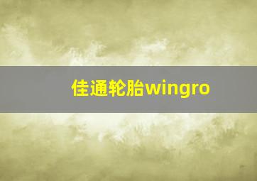 佳通轮胎wingro