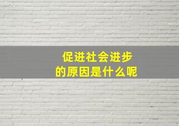 促进社会进步的原因是什么呢