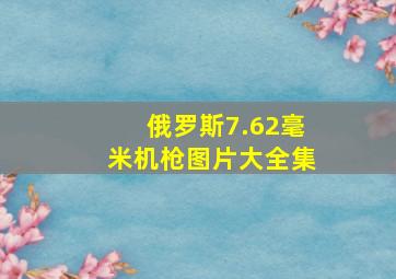 俄罗斯7.62毫米机枪图片大全集