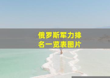 俄罗斯军力排名一览表图片