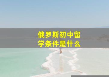 俄罗斯初中留学条件是什么