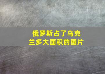 俄罗斯占了乌克兰多大面积的图片