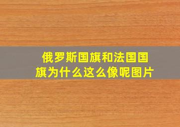 俄罗斯国旗和法国国旗为什么这么像呢图片