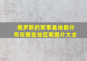 俄罗斯的军事基地都分布在哪些地区呢图片大全