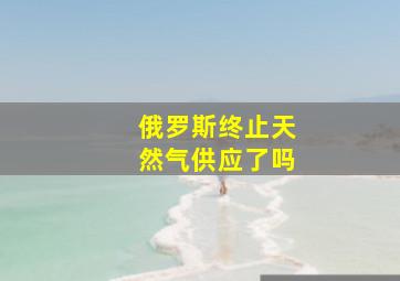 俄罗斯终止天然气供应了吗