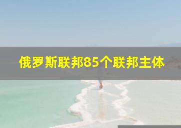 俄罗斯联邦85个联邦主体