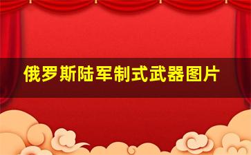 俄罗斯陆军制式武器图片