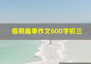 假期趣事作文600字初三