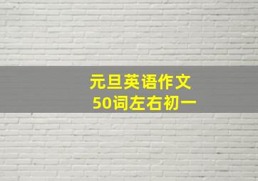 元旦英语作文50词左右初一