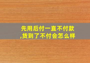 先用后付一直不付款,货到了不付会怎么样