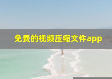 免费的视频压缩文件app