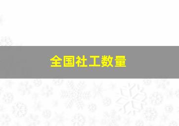 全国社工数量