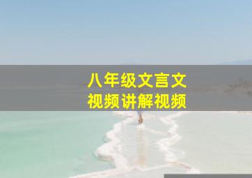 八年级文言文视频讲解视频