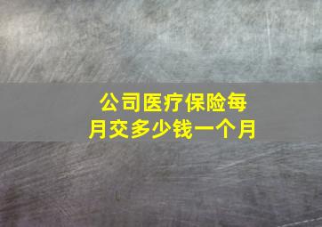 公司医疗保险每月交多少钱一个月