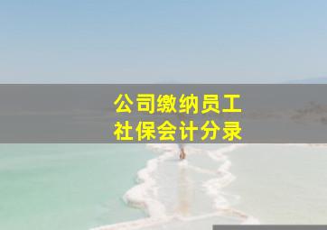 公司缴纳员工社保会计分录