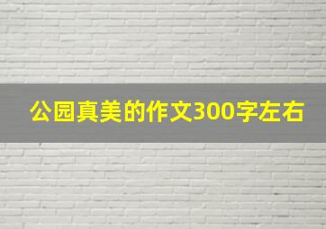 公园真美的作文300字左右