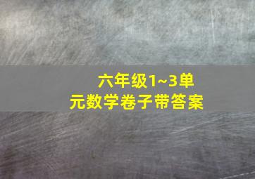 六年级1~3单元数学卷子带答案