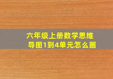 六年级上册数学思维导图1到4单元怎么画