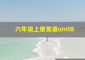 六年级上册英语unit8