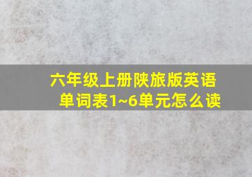 六年级上册陕旅版英语单词表1~6单元怎么读