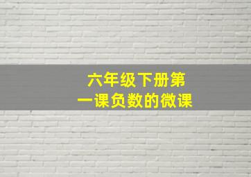 六年级下册第一课负数的微课