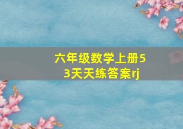 六年级数学上册53天天练答案rj