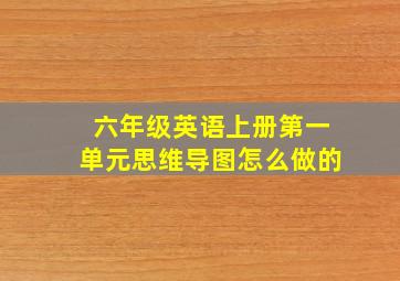 六年级英语上册第一单元思维导图怎么做的