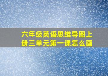 六年级英语思维导图上册三单元第一课怎么画