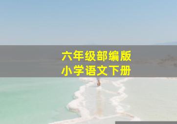 六年级部编版小学语文下册