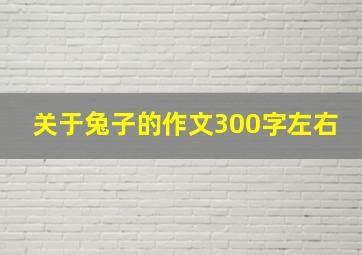 关于兔子的作文300字左右