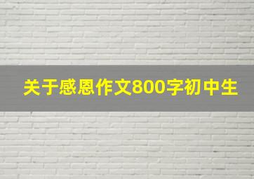 关于感恩作文800字初中生