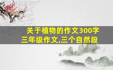 关于植物的作文300字三年级作文,三个自然段