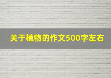 关于植物的作文500字左右