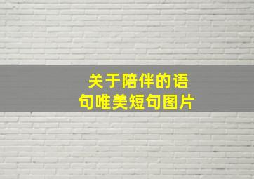 关于陪伴的语句唯美短句图片