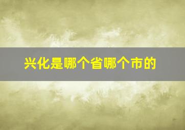 兴化是哪个省哪个市的