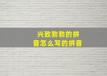 兴致勃勃的拼音怎么写的拼音