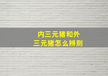 内三元猪和外三元猪怎么辨别