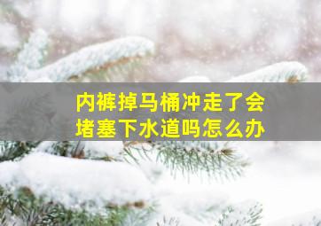 内裤掉马桶冲走了会堵塞下水道吗怎么办