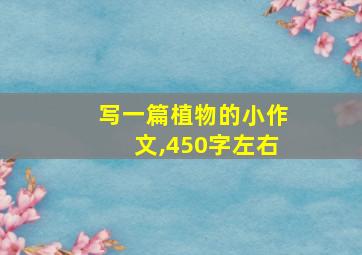 写一篇植物的小作文,450字左右