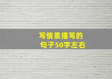 写情景描写的句子50字左右