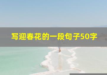 写迎春花的一段句子50字