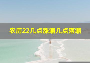 农历22几点涨潮几点落潮