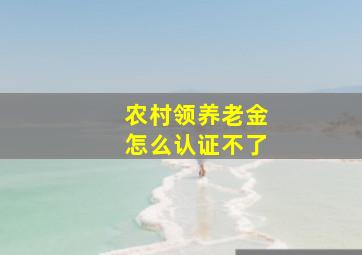 农村领养老金怎么认证不了